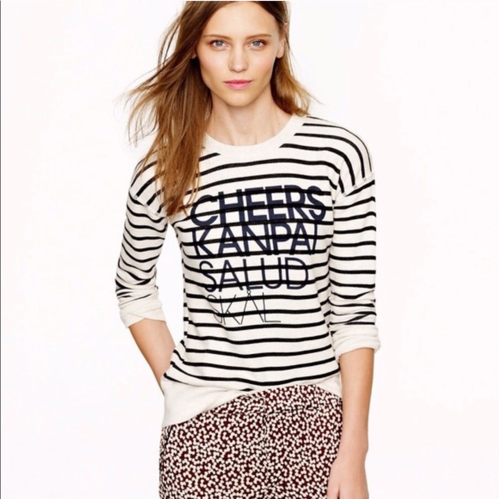 J. CREW Vintage Striped Cheers Sweater